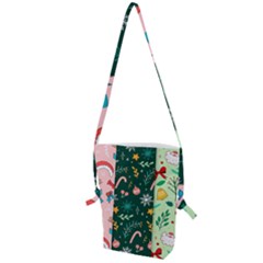 Hand Drawn Christmas Pattern Collection Folding Shoulder Bag by Vaneshart