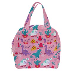 Colorful Funny Christmas Pattern Ho Ho Ho Boxy Hand Bag by Vaneshart