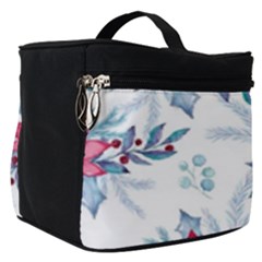Watercolor Christmas Floral Seamless Pattern Make Up Travel Bag (small) by Vaneshart