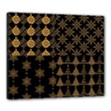 Golden Christmas Pattern Collection Canvas 24  x 20  (Stretched) View1