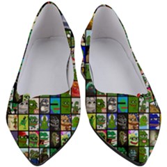 Pepe The Frog Memes Of 2019 Picture Patchwork Pattern Women s Block Heels  by snek