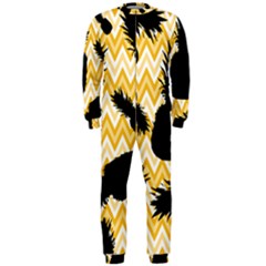 Ananas Chevrons Noir/jaune Onepiece Jumpsuit (men)  by kcreatif