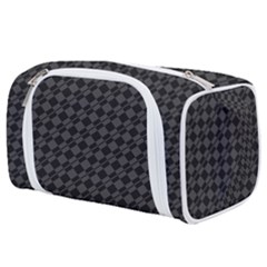 Damiers Abstrait Gris/noir Toiletries Pouch by kcreatif