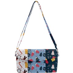 Christmas Pattern Collection Flat Design Removable Strap Clutch Bag by Vaneshart