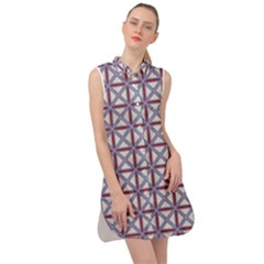 Df Donos Grid Sleeveless Shirt Dress by deformigo