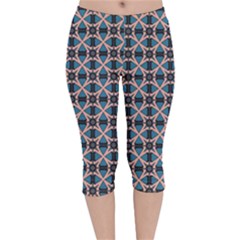 Df Alhambrine Cetta Velvet Capri Leggings  by deformigo