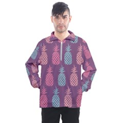 Pineapple Wallpaper Pattern 1462307008mhe Men s Half Zip Pullover by Sobalvarro