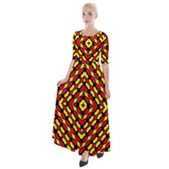 Rby-b-7-8 Half Sleeves Maxi Dress by ArtworkByPatrick