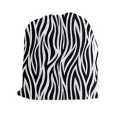 Thin Zebra Animal Print Drawstring Pouch (2xl) by mccallacoulture