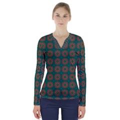 Df Alexis Finley V-neck Long Sleeve Top by deformigo