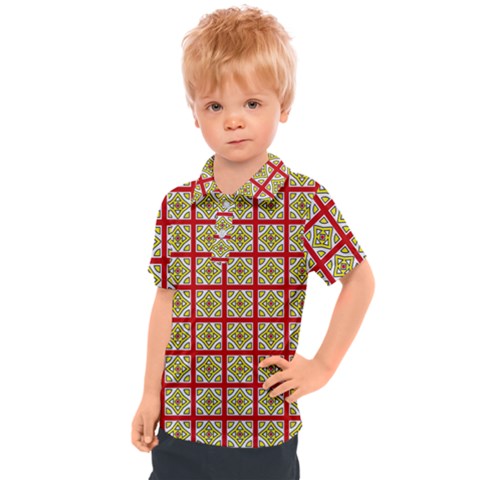 Df Hackberry Grid Kids  Polo Tee by deformigo