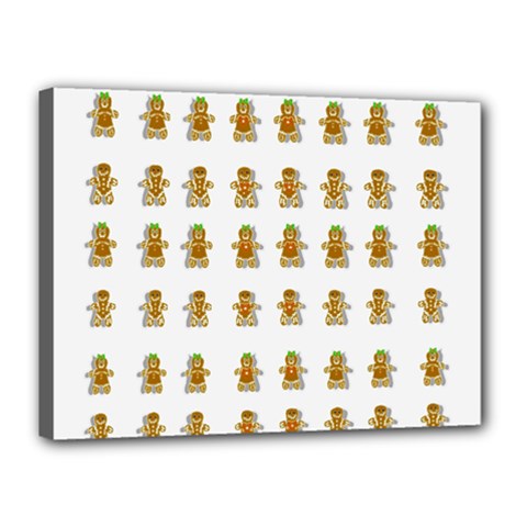Ginger Breads Dancing So Merry Canvas 16  X 12  (stretched) by pepitasart