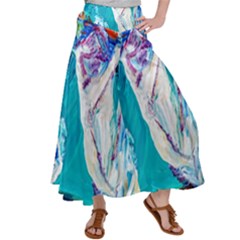 Marine On Balboa Island Satin Palazzo Pants by bestdesignintheworld