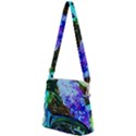 Lilac And Lillies 1 Zipper Messenger Bag View2