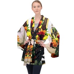 July 1 2 Long Sleeve Velvet Kimono  by bestdesignintheworld