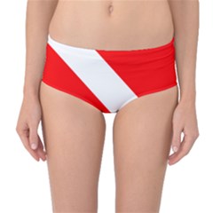 Diving Flag Mid-waist Bikini Bottoms by FlagGallery