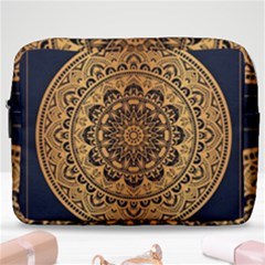 Luxury Mandala Background With Golden Arabesque Pattern Arabic Islamic East Style Premium Vector Make Up Pouch (large) by Wegoenart
