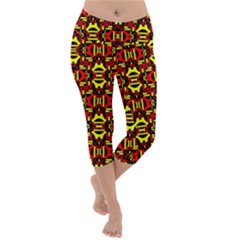 Rby-c-1-6 Lightweight Velour Capri Yoga Leggings by ArtworkByPatrick