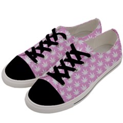 Kawaii Cannabis  Men s Low Top Canvas Sneakers by thethiiird