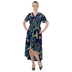 French Horn Front Wrap High Low Dress by BubbSnugg