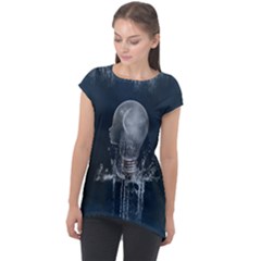 Awesome Light Bulb Cap Sleeve High Low Top by FantasyWorld7
