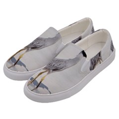 Beach Heron Bird Men s Canvas Slip Ons by TheLazyPineapple