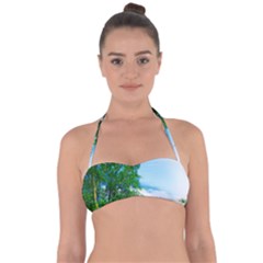 Airbrushed Sky Halter Bandeau Bikini Top by Fractalsandkaleidoscopes