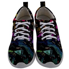 Background Drawing Colorful Pattern Mens Athletic Shoes by Vaneshart