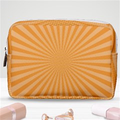 Background Graphic Modern Orange Make Up Pouch (medium) by Vaneshart