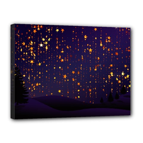 Christmas Background Star Canvas 16  X 12  (stretched) by Vaneshart
