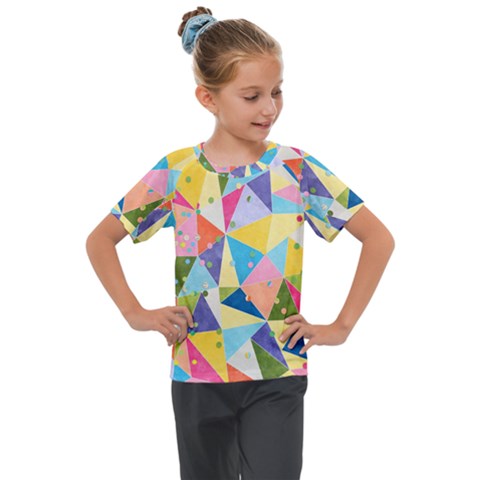 Abstract Background Colorful Kids  Mesh Piece Tee by Vaneshart