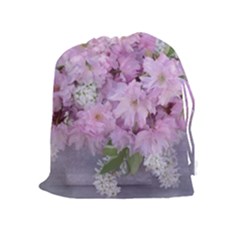 Nature Landscape Cherry Blossoms Drawstring Pouch (xl) by Vaneshart