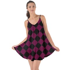 Block Fiesta - Boysenberry Purple & Black Love The Sun Cover Up by FashionBoulevard