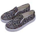 Urban Art Textured Print Pattern Kids  Canvas Slip Ons View2
