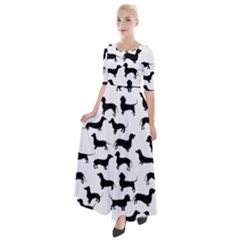 Dachshunds! Half Sleeves Maxi Dress by ZeeBee