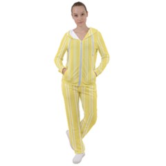 Nice Stripes - Blonde Yellow Women s Tracksuit by FashionBoulevard