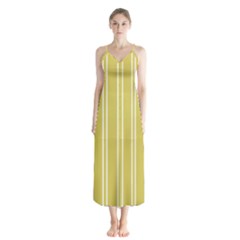 Nice Stripes - Ceylon Yellow Button Up Chiffon Maxi Dress by FashionBoulevard