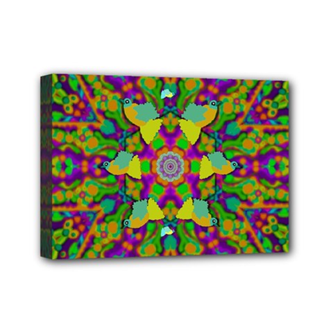 Birds In Peace And Calm Mini Canvas 7  X 5  (stretched) by pepitasart