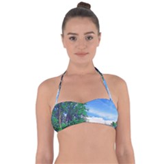 Drawing Of A Summer Day Halter Bandeau Bikini Top by Fractalsandkaleidoscopes