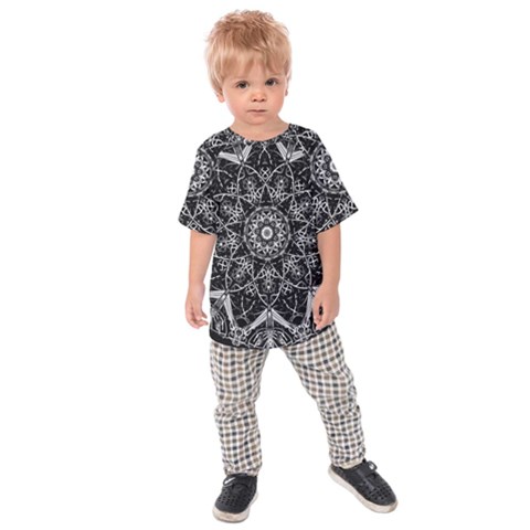 Black And White Pattern Kids  Raglan Tee by Sobalvarro