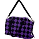Block Fiesta Black And Imperial Purple Canvas Crossbody Bag View2
