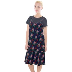 Dark Floral Butterfly Blue Camis Fishtail Dress by snowwhitegirl