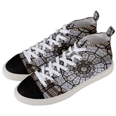 Pattern Abstract Structure Art Men s Mid-top Canvas Sneakers by Nexatart