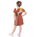 Sophie Taeuber Arp, Composition à Motifs D arceaux Ou Composition Horizontale Verticale Kids  Short Sleeve Velvet Dress View2