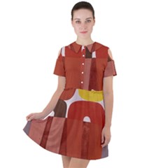 Sophie Taeuber Arp, Composition À Motifs D arceaux Ou Composition Horizontale Verticale Short Sleeve Shoulder Cut Out Dress  by Sobalvarro