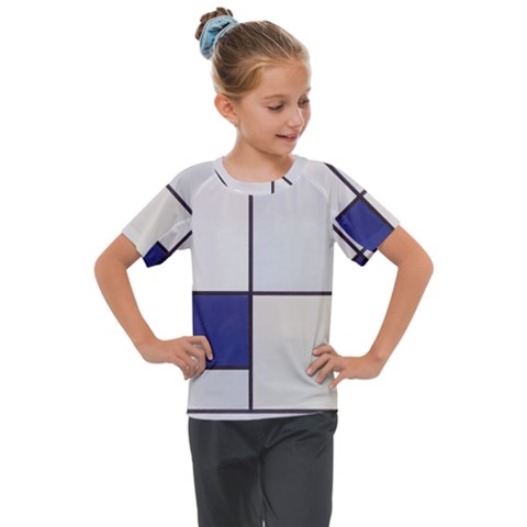 Tableau I, By Piet Mondriaan Kids  Mesh Piece Tee by Sobalvarro