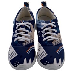 Colorful Cute Cats Seamless Pattern Mens Athletic Shoes by Vaneshart