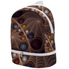 Fractal Fantasy Abstract Design Zip Bottom Backpack by Wegoenart