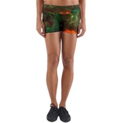 Space Cosmos Galaxy Universe Sky Yoga Shorts by Wegoenart