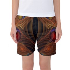 Fractal Fantasy Design Swirl Women s Basketball Shorts by Wegoenart